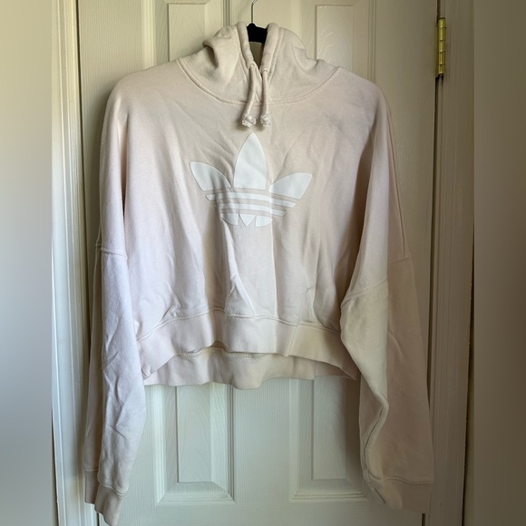 Adidas Set - Cream Cropped Sweatshirt and Joggers (Women’s M) - Picture 1 of 9